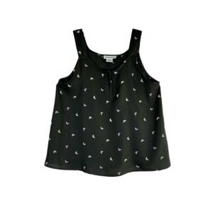 Melrose and Market Girls Butterfly Print Sleeveless Trapeze Top